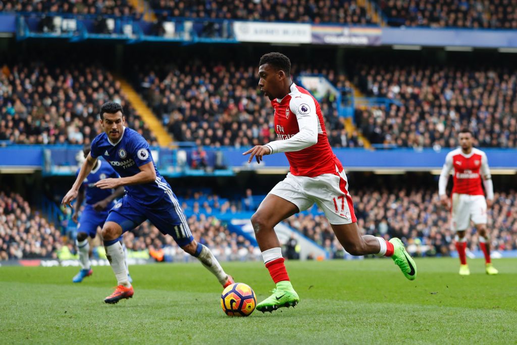 Alex Iwobi in action for Arsenal