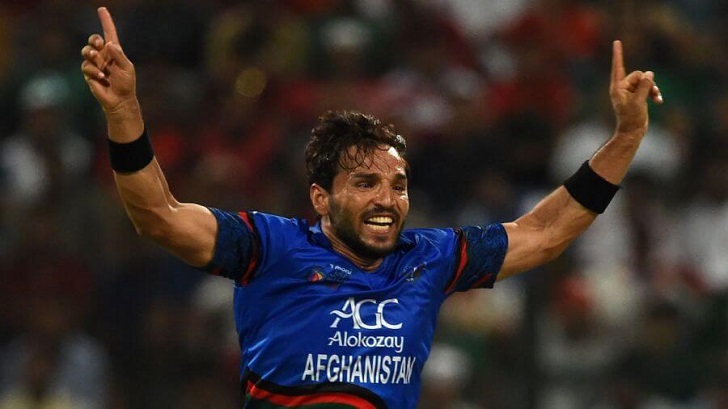 Afghanistan captain Gulbadin Naib.