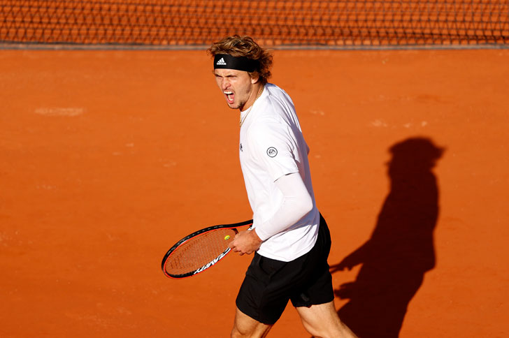 Alexander Zverev in action