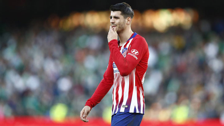 Alvaro Morata in action for Atletico.