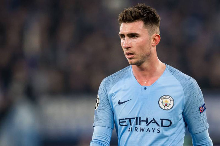 Aymeric Laporte in action for City