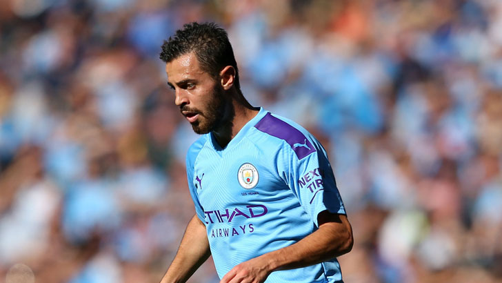 Bernardo Silva in action for City.