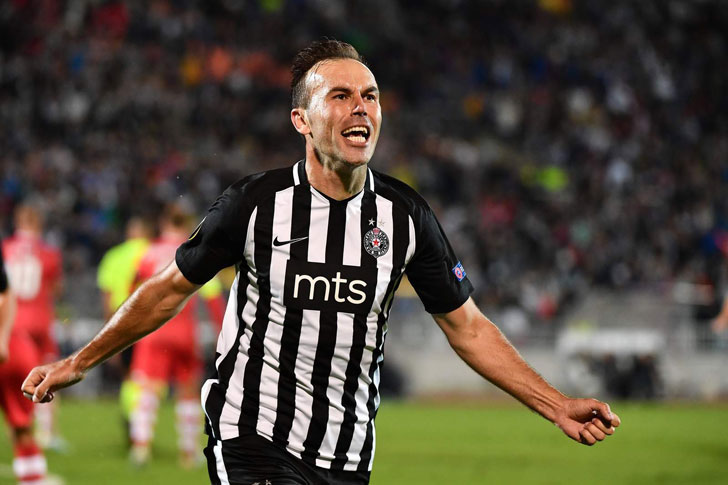 Bibras Natkho in action for Partizan