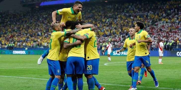Brazil hammered Peru 5-0 in the group stage
