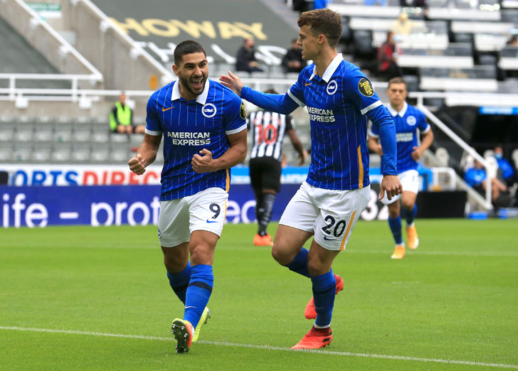 Brighton hove albion forward neal maupay