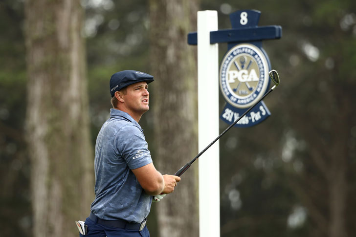 Bryson DeChambeau in action