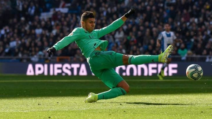 Casemiro in action for Real Madrid.