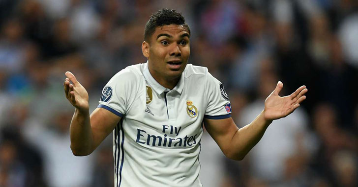 Casemiro in action for Real Madrid.