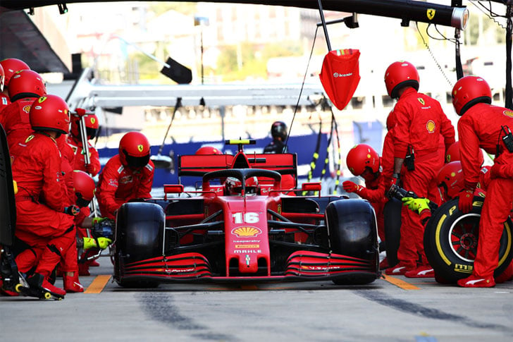 Charles Leclerc of Ferrari