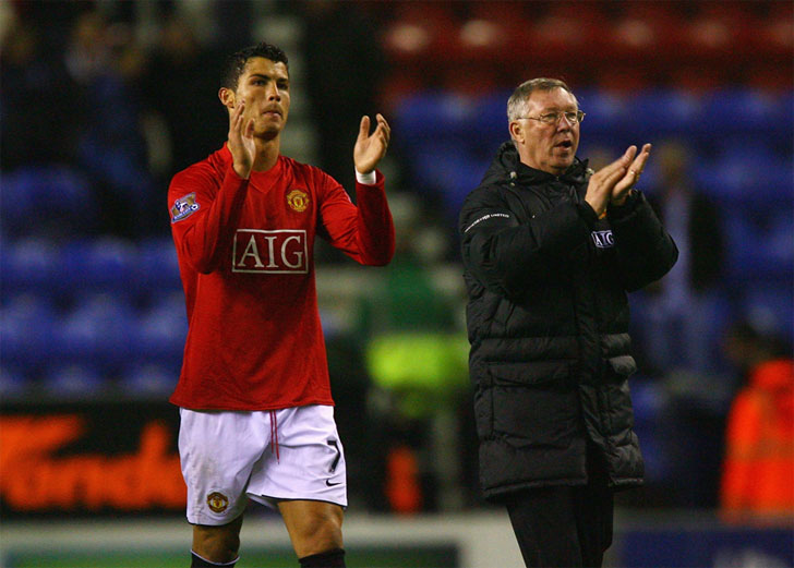 Cristiano Ronaldo with Sir Alex Ferguson Cristiano Ronaldo with Sir Alex Ferguson