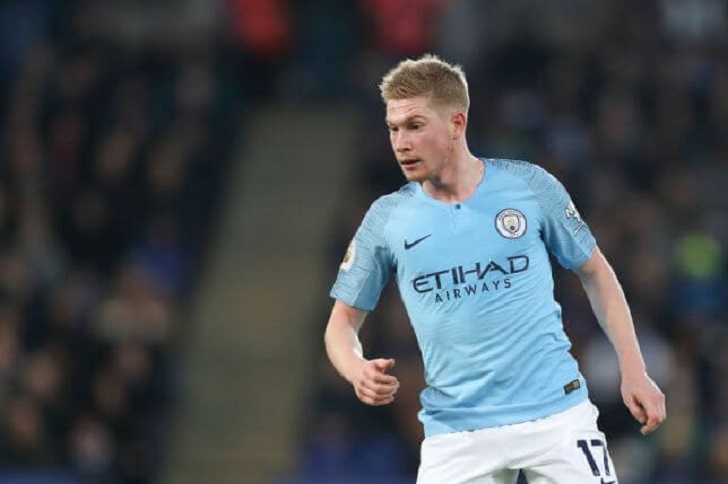 Kevin De Bruyne in action for City.