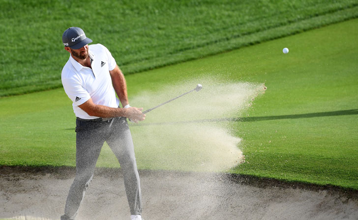 Dustin Johnson in action Dustin Johnson in action