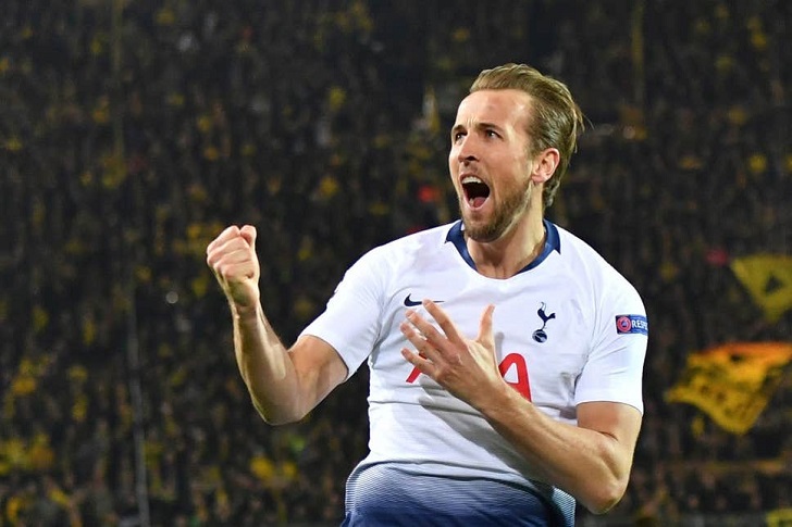 Harry Kane in action for Tottenham Hotspur.