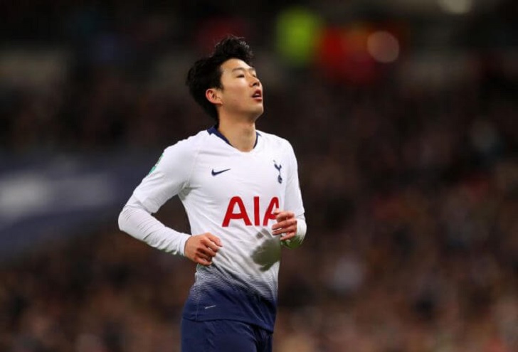Heung Min Son in action for Tottenham Hotspur