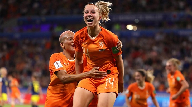 Jackie Groenen scored the decisive goal in the semifinal. Jackie Groenen scored the decisive goal in the semifinal