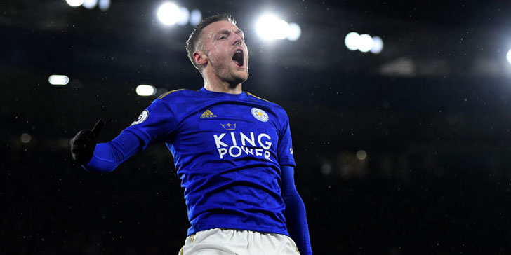 Leicester City forward Jamie Vardy Leicester City forward Jamie Vardy