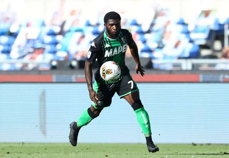 Jeremie Boga of Sassuolo Jeremie Boga of Sassuolo