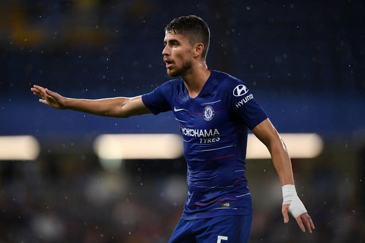 Jorginho in action for Chelsea