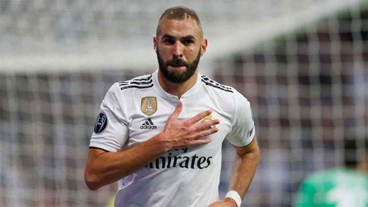 Karim Benzema in action for Real