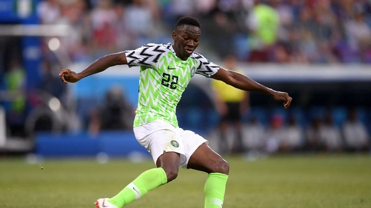 Kenneth Omeruo in action for Nigeria