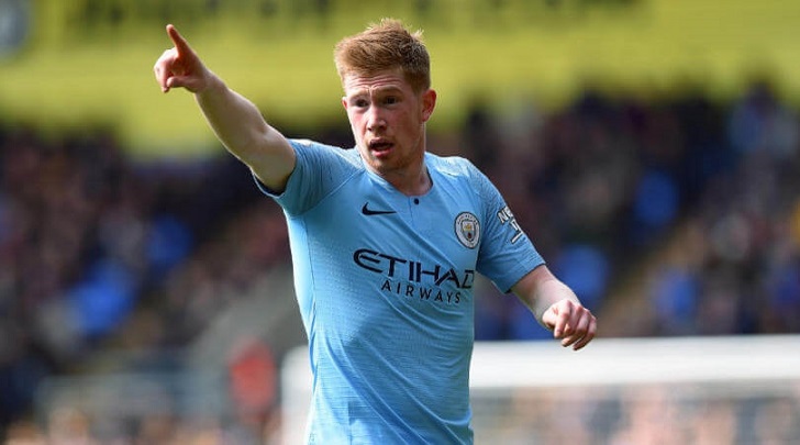 Kevin De Bruyne in action for Manchester City