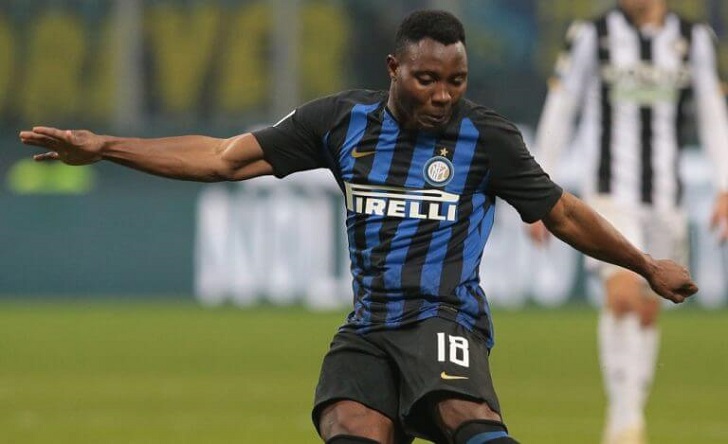 Kwadwo Asamoah in action for Inter AC Milan.