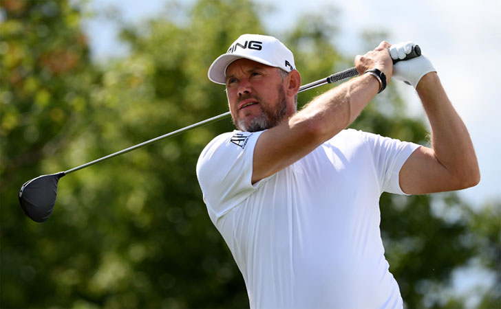 Lee Westwood in action Lee Westwood in action