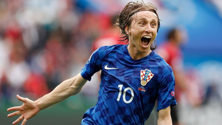 Luka Modric in action for Croatia.