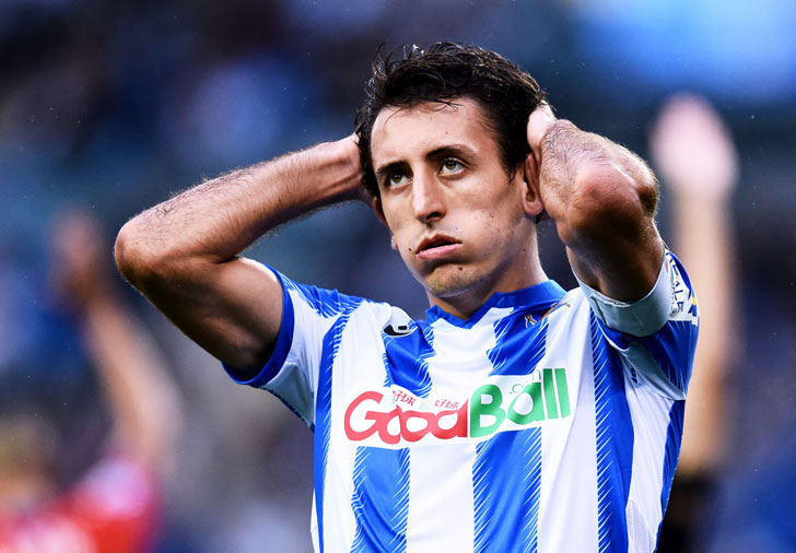 Mikel Oyarzabal in action for Sociedad.