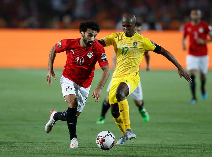 Mohamed Salah in action for Egypt