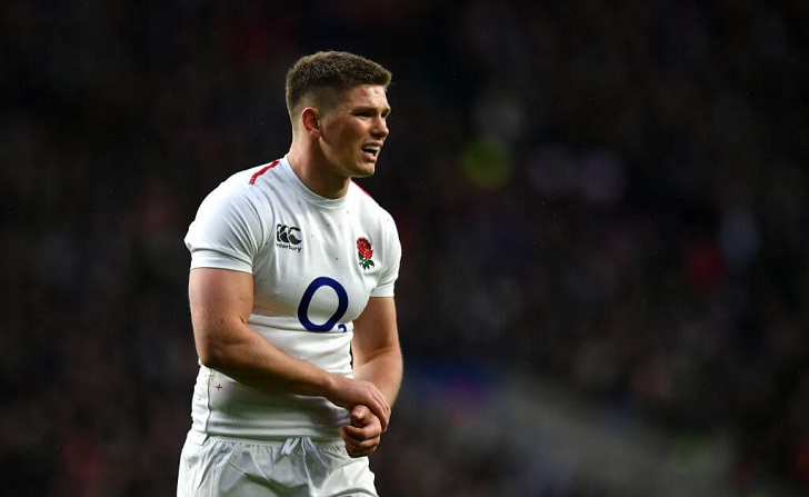 Owen Farrell in action for England.