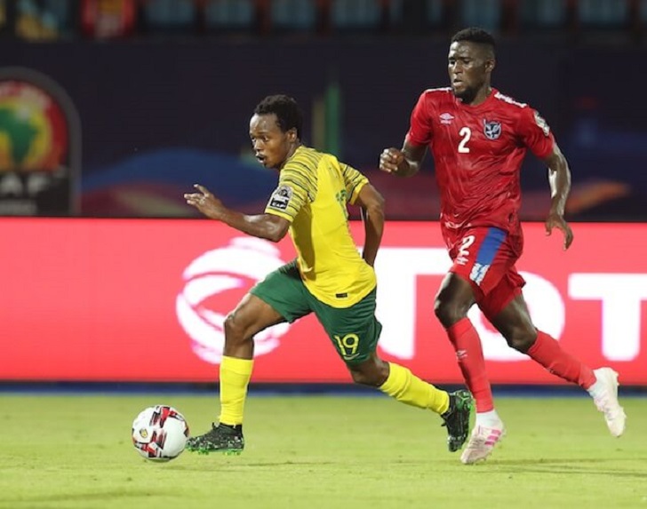 Percy Tau in action for South Africa