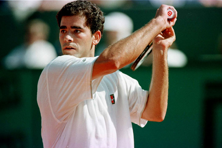 Pete Sampras in action