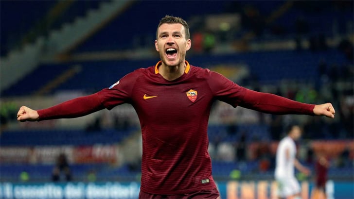 Roma forward Edin Dzeko