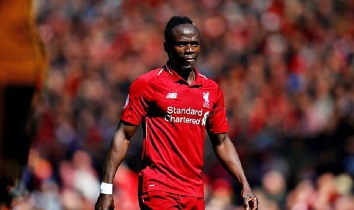 Sadio Mane in action for Liverpool FC.