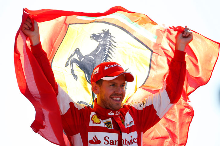 Sebastian Vettel of Ferrari