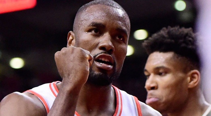 Serge Ibaka in action for Toronto Raptors