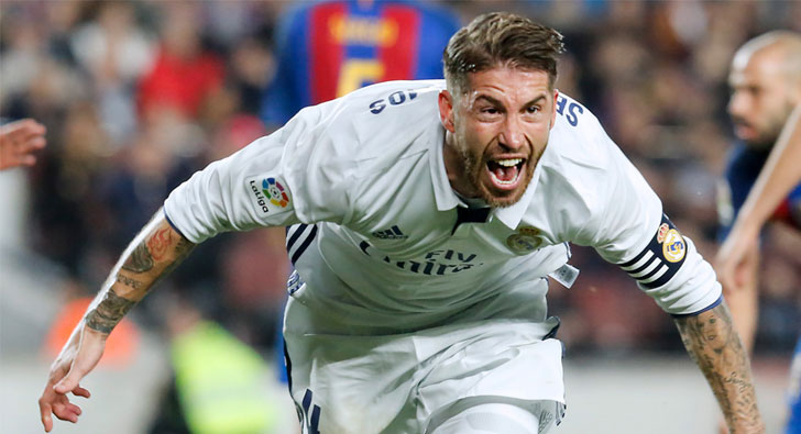 Sergio Ramos in action for Real.