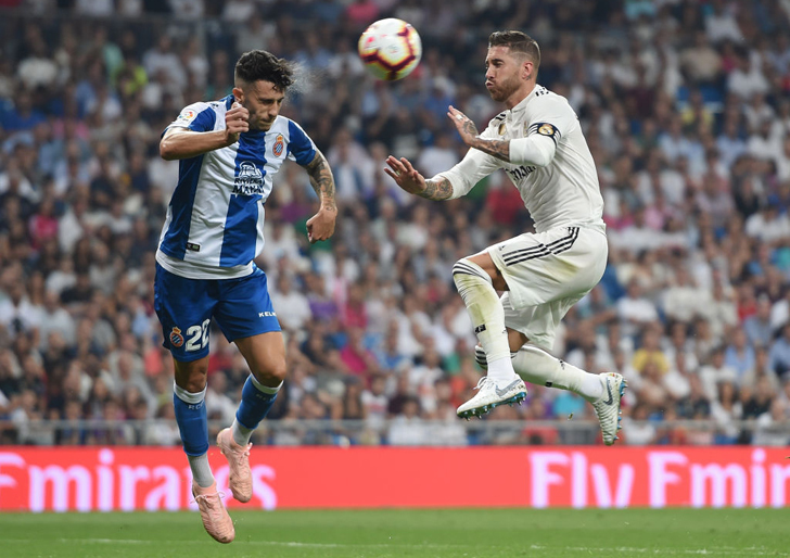 Sergio Ramos in action for Real Madrid.