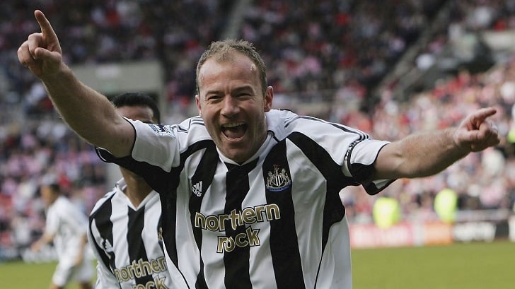 Alan Shearer scores for Newcastle