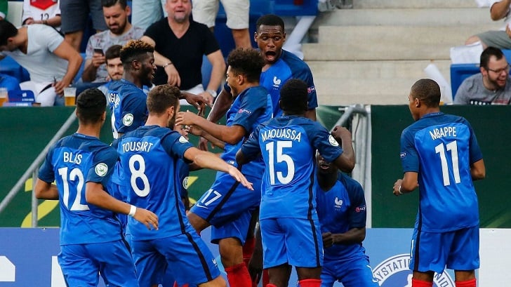 France U20 celebration