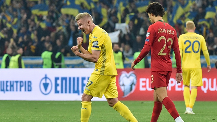 Ukraine celebrates win over Portugal