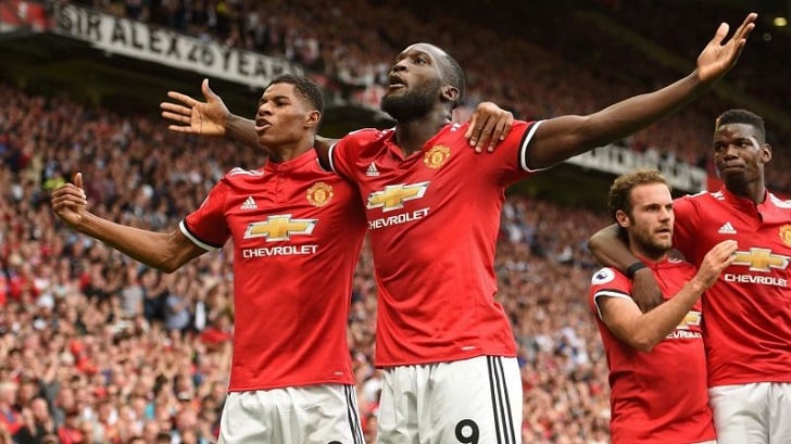 Manchester United celebrate